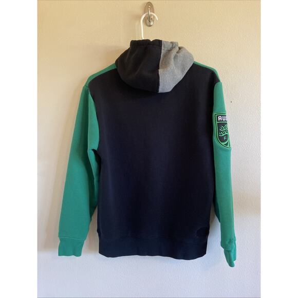Austin FC Mitchell & Ness Colorblock Fleece Pullover Hoodie Adult Mens Small - Picture 6 of 12
